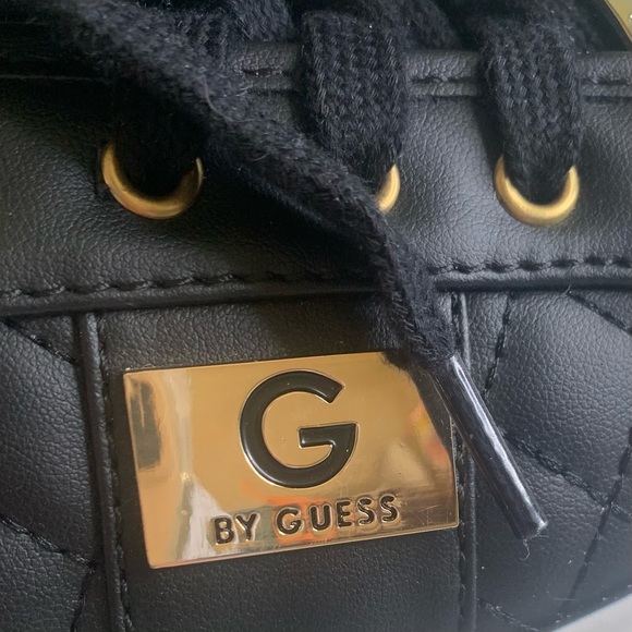 G by Guess Black & Gold Quilted Sneakers Size: 7.5 - Picture 11 of 14